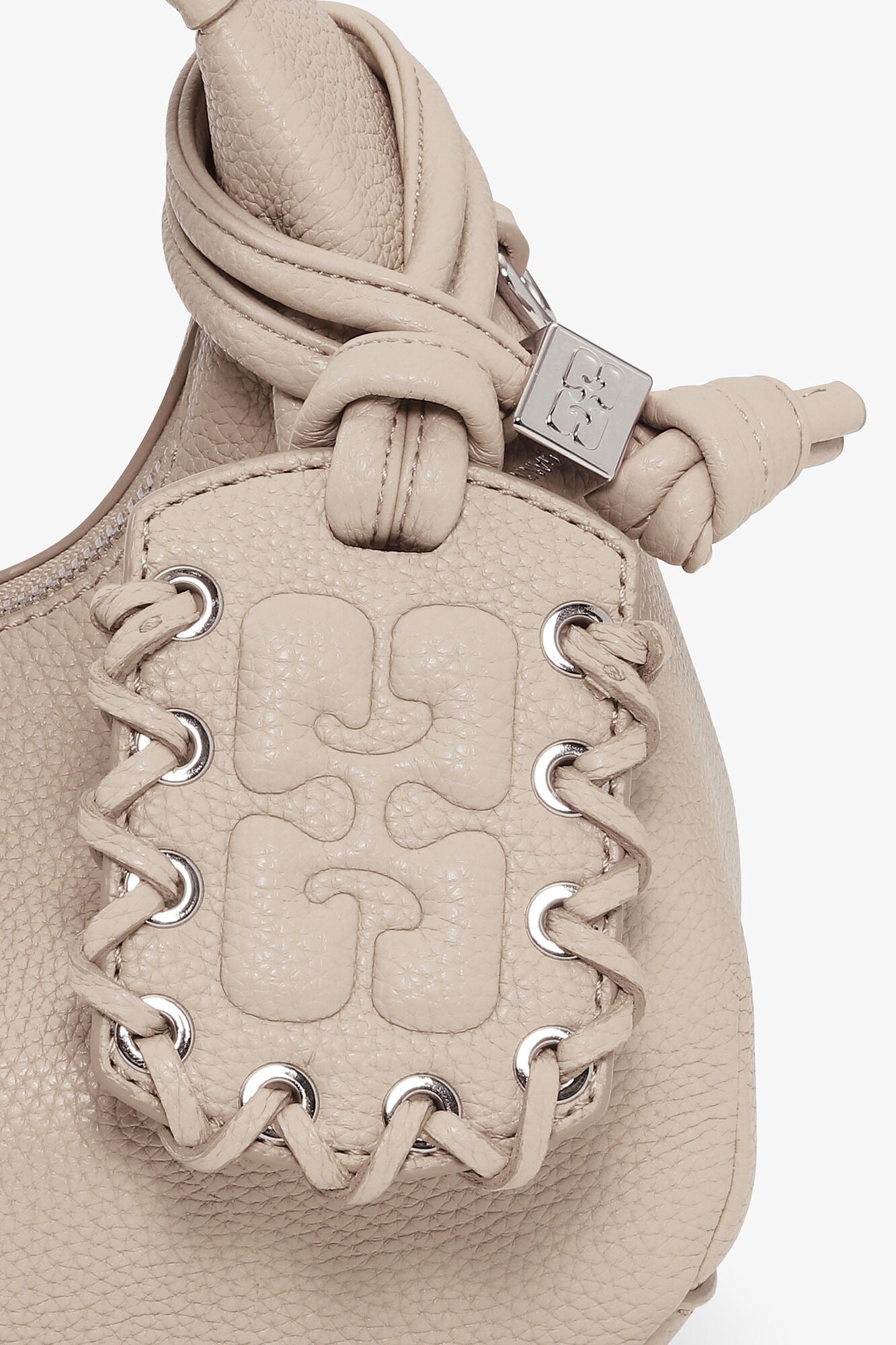 Ganni Bag Mini Hobo “Light Grey"