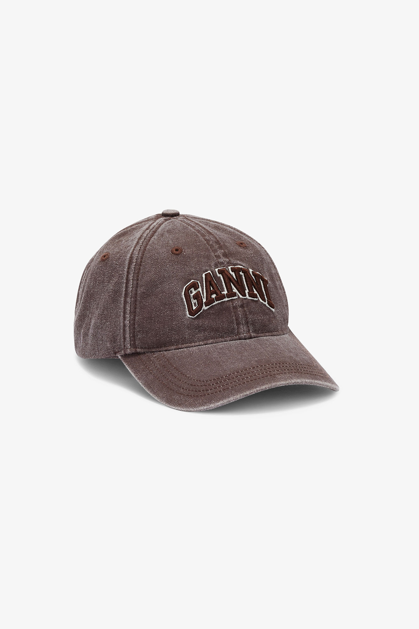 Ganni Cap Washed Canvas “Chocolate”