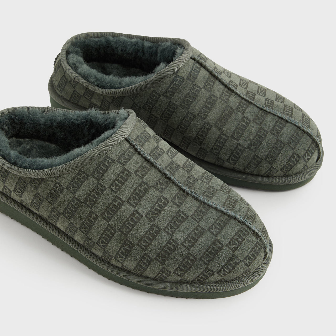 Kith Monogram Shearling Slippers “Stadium”