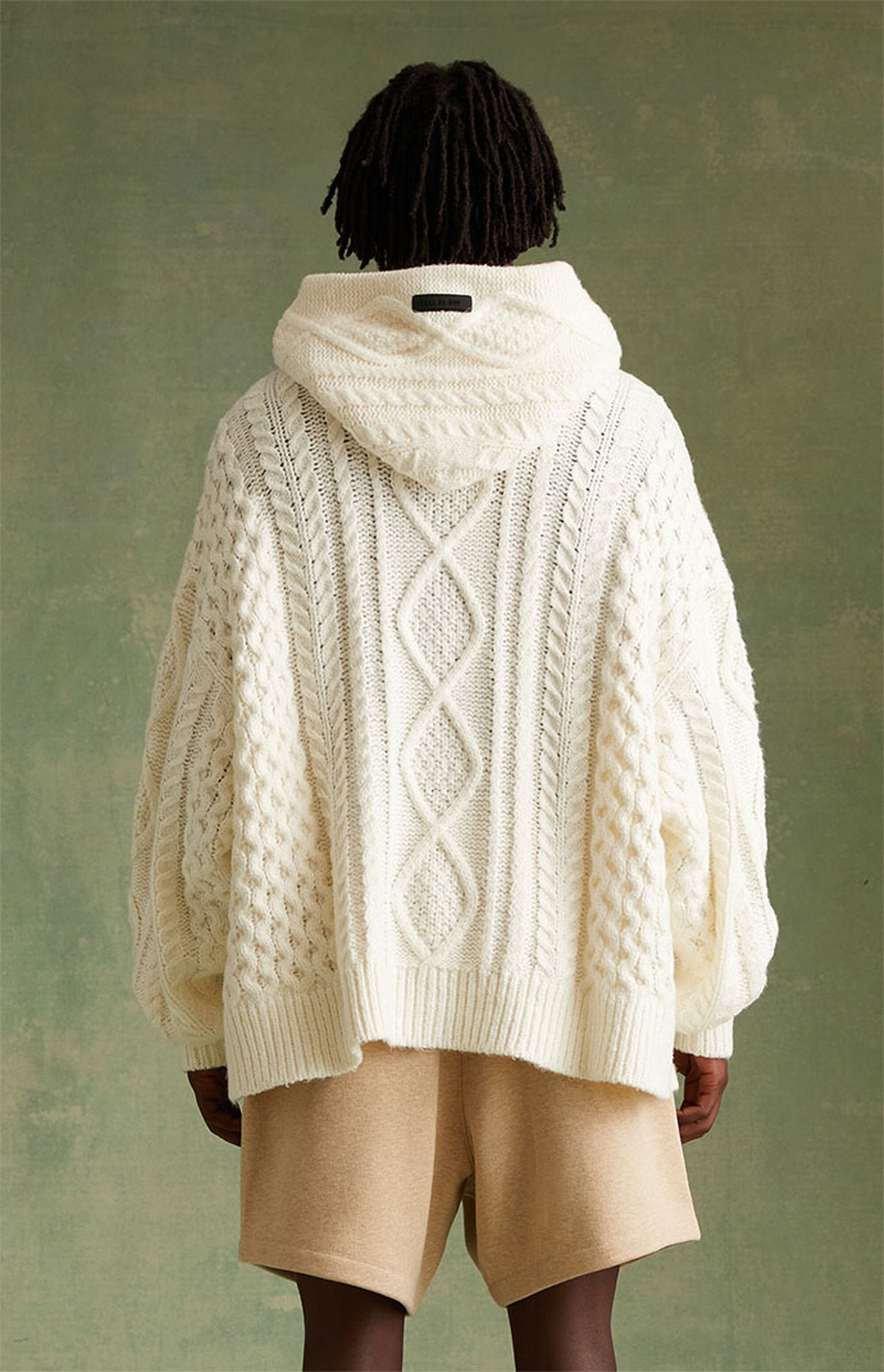 Essentials Knit Hoodie Cable “Cloud Dancer” (FW23)