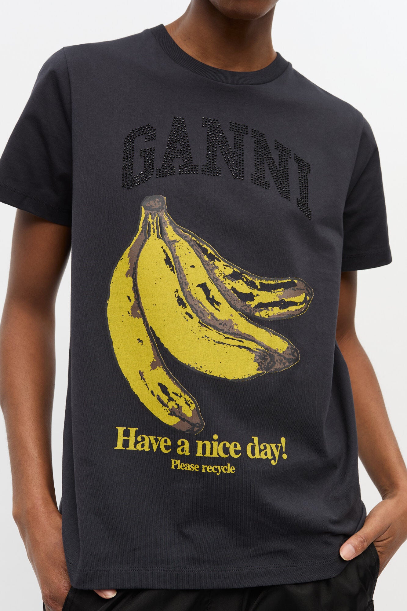 Ganni T Shirt “Black Banana Graphic”