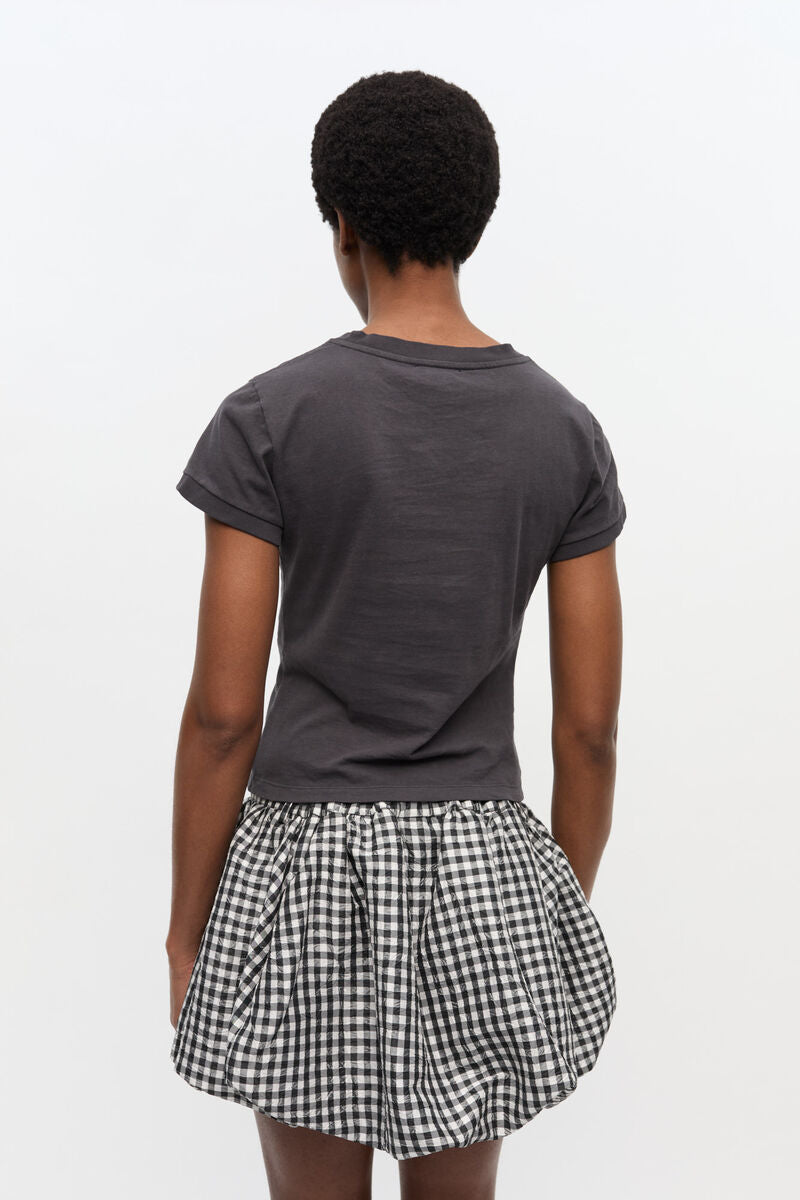 Ganni T Shirt Baby Fit “Black Podel”
