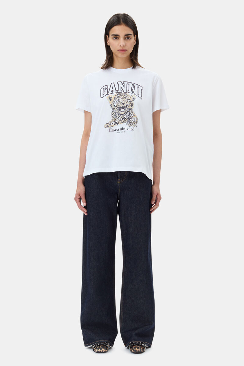 Ganni T Shirt “White Tiger”