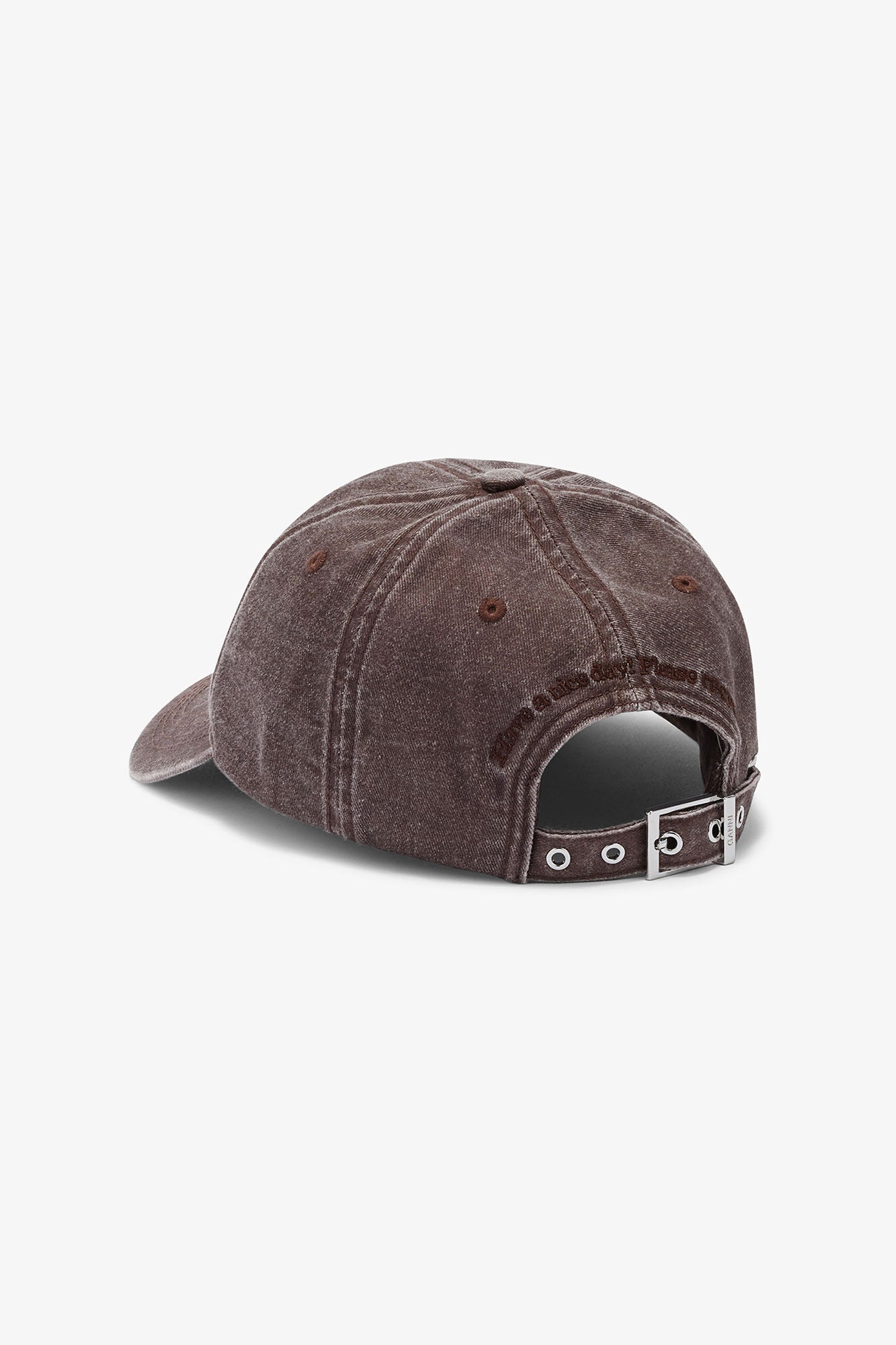 Ganni Cap Washed Canvas “Chocolate”