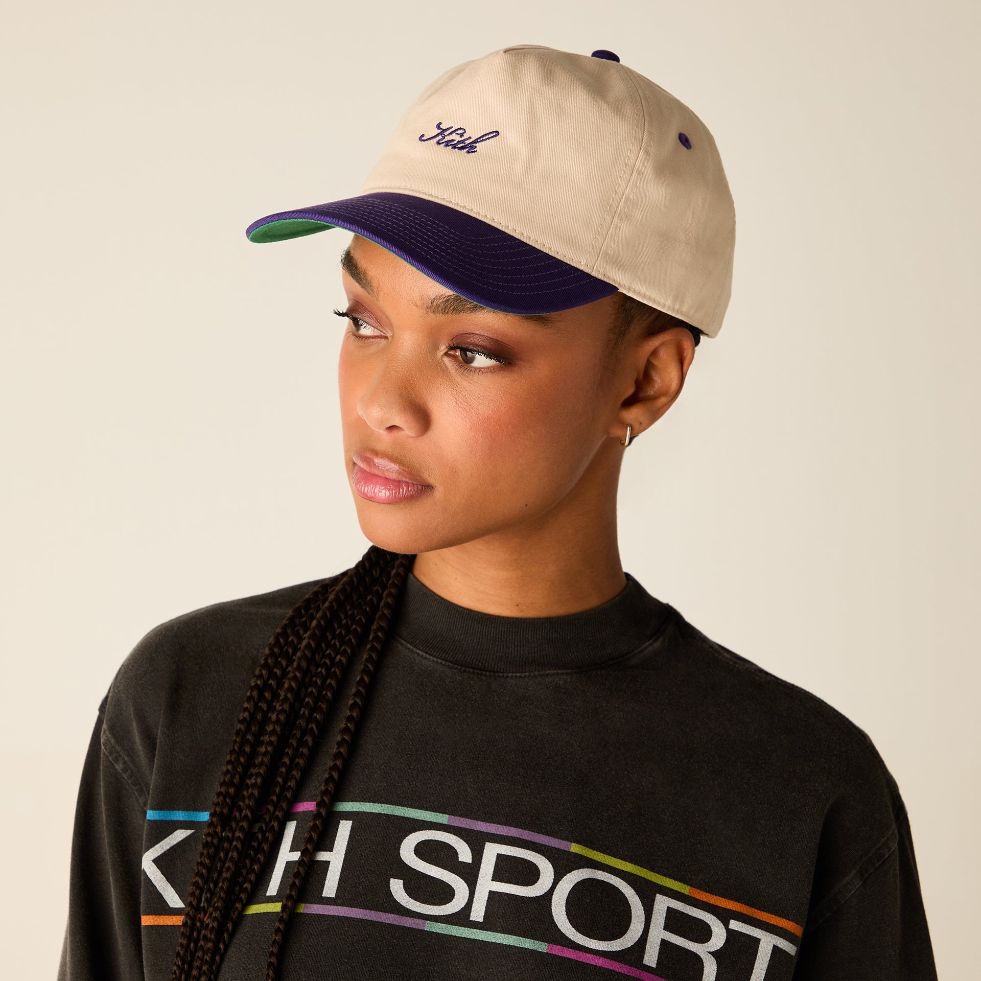 Kith Women Cap Two-Tone Cotton Twill “Sandrift”