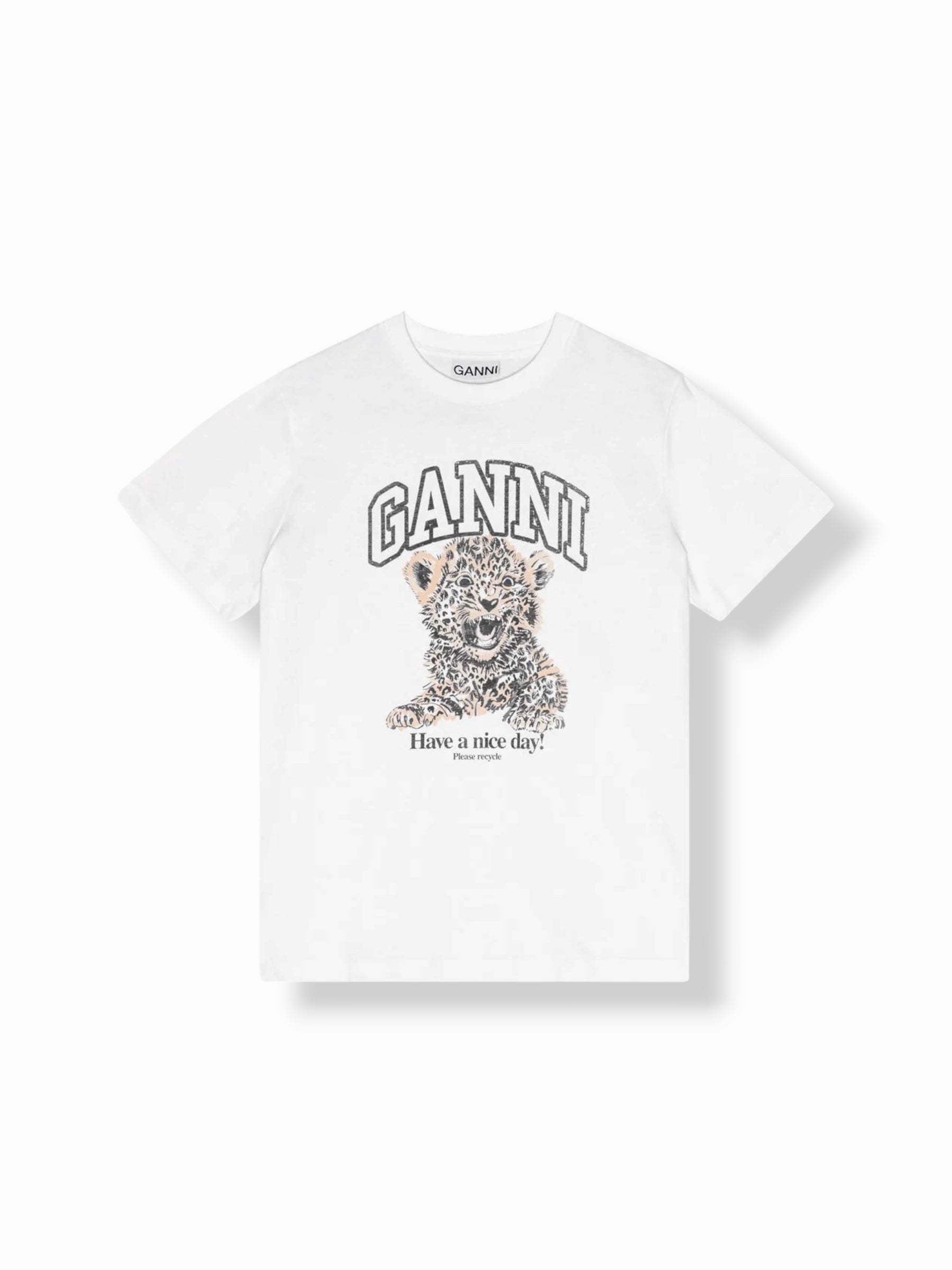 Ganni T Shirt “White Tiger”