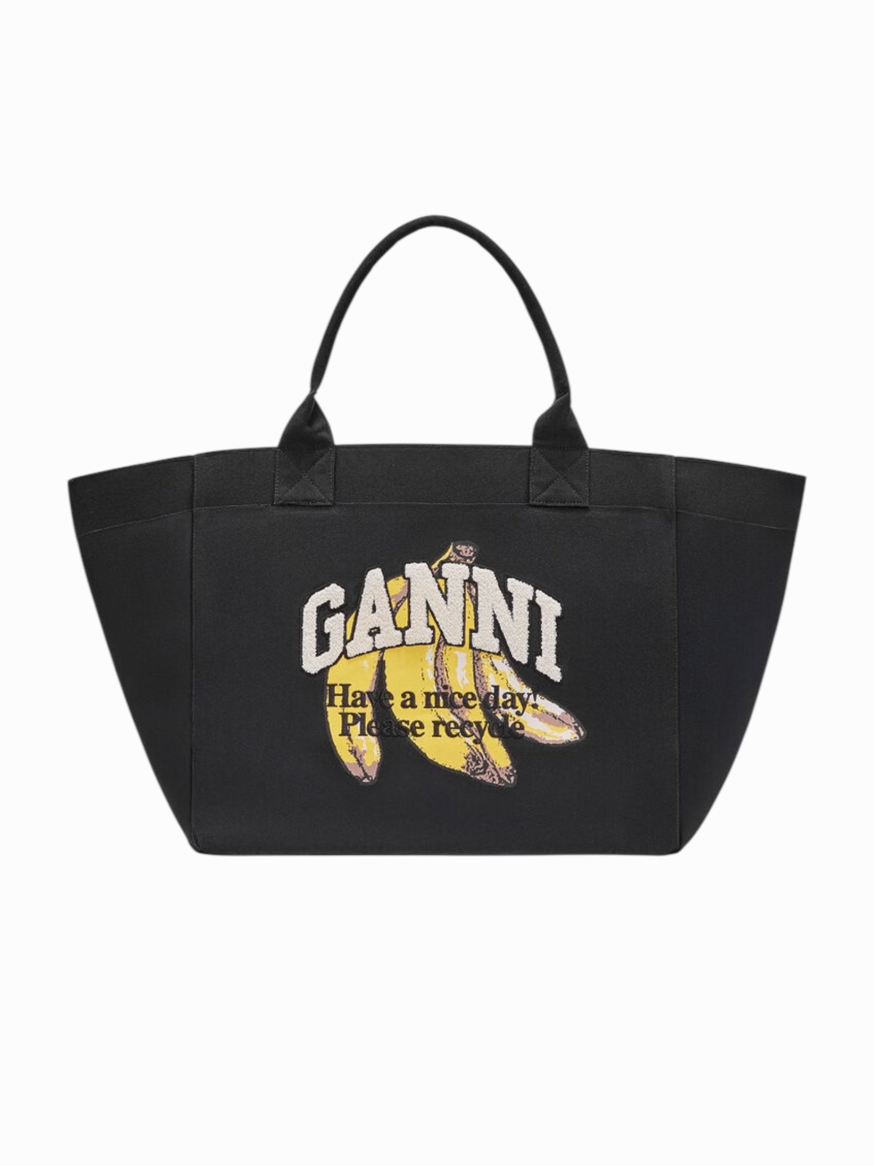Ganni Bag “Black XXL Banana Print Tote”