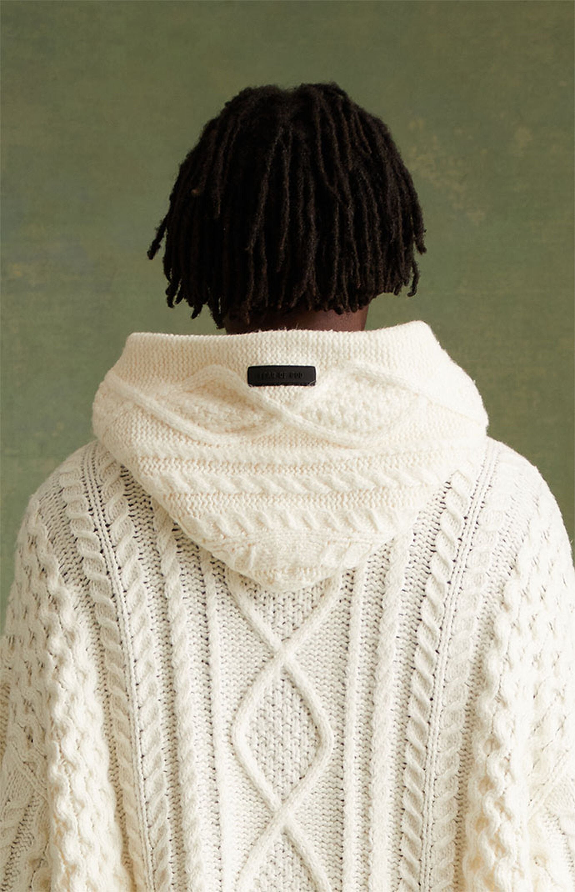 Essentials Knit Hoodie Cable “Cloud Dancer” (FW23)