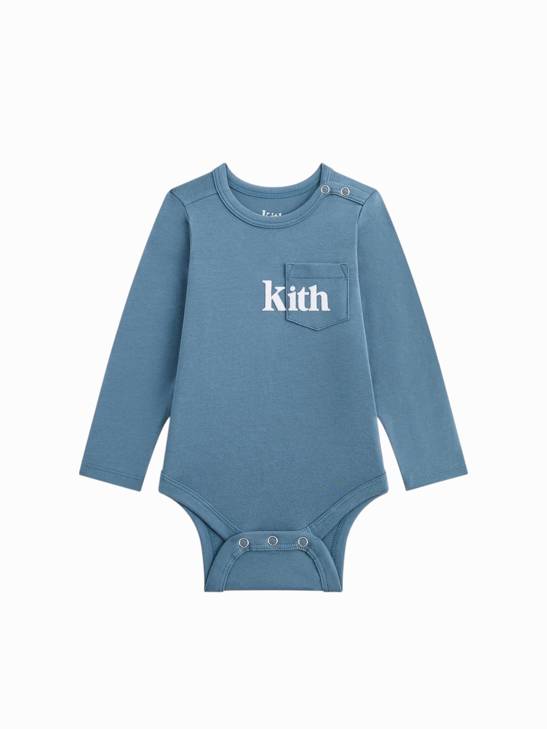 Kith Baby Long Sleeve Quinn Bodysuit “Border”