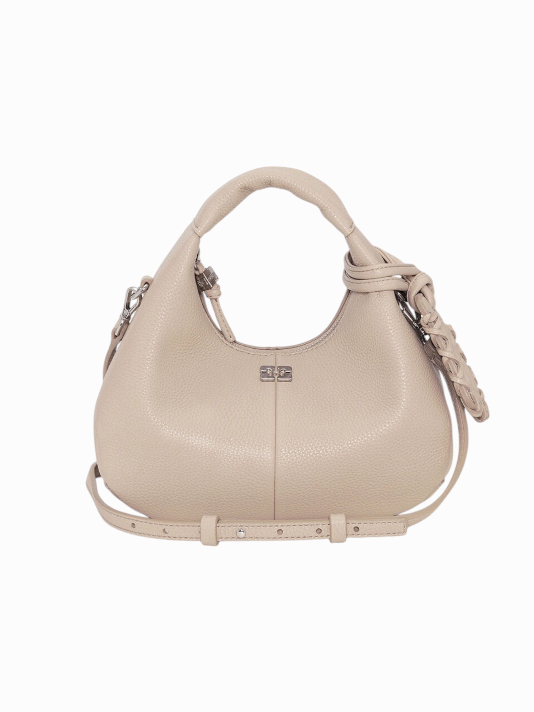 Ganni Bag Mini Hobo “Light Grey"
