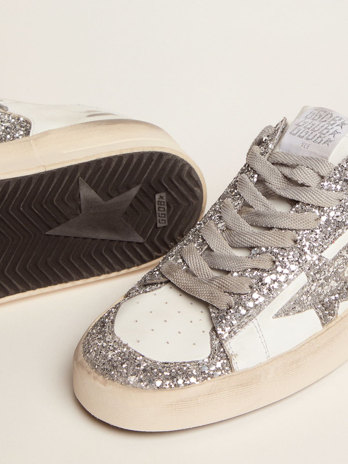 Golden Goose Stardan “Silver Glitter”