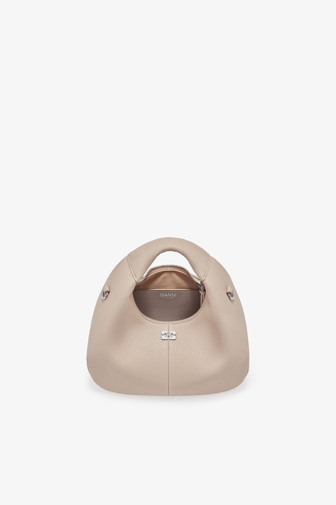 Ganni Bag Mini Hobo “Light Grey"