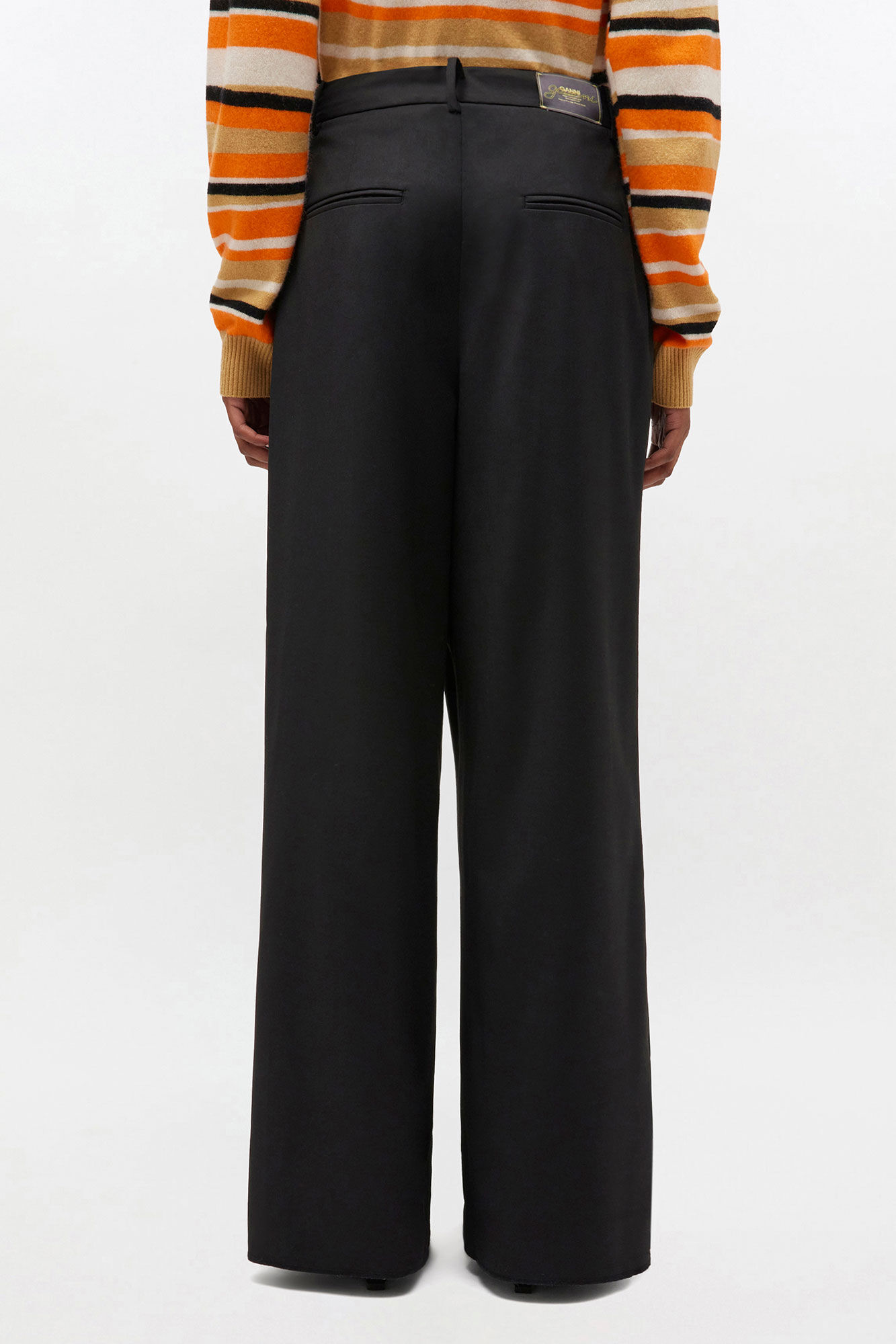 GANNI Cross-over Trousers "Black"