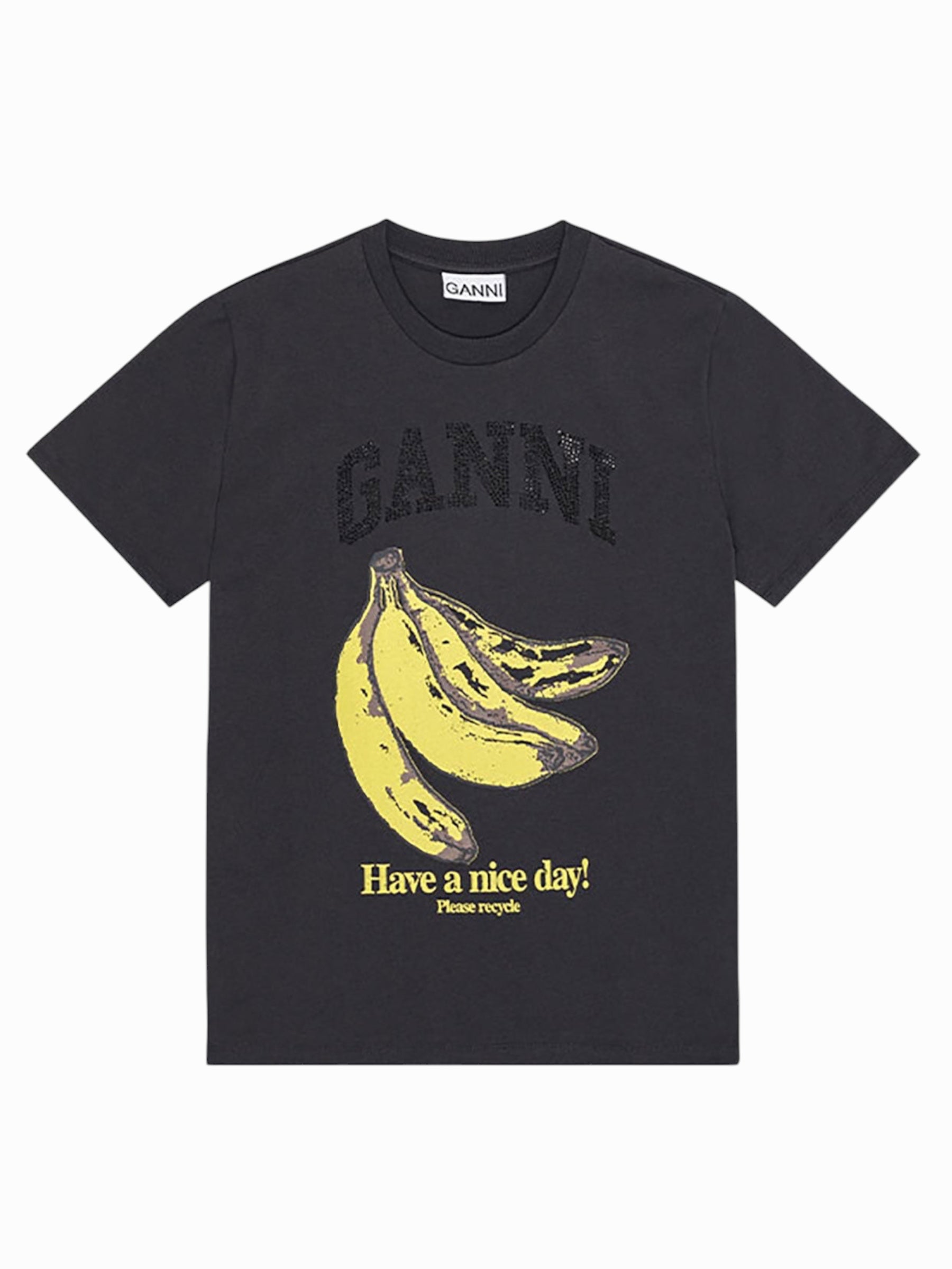 Ganni T Shirt “Black Banana Graphic”