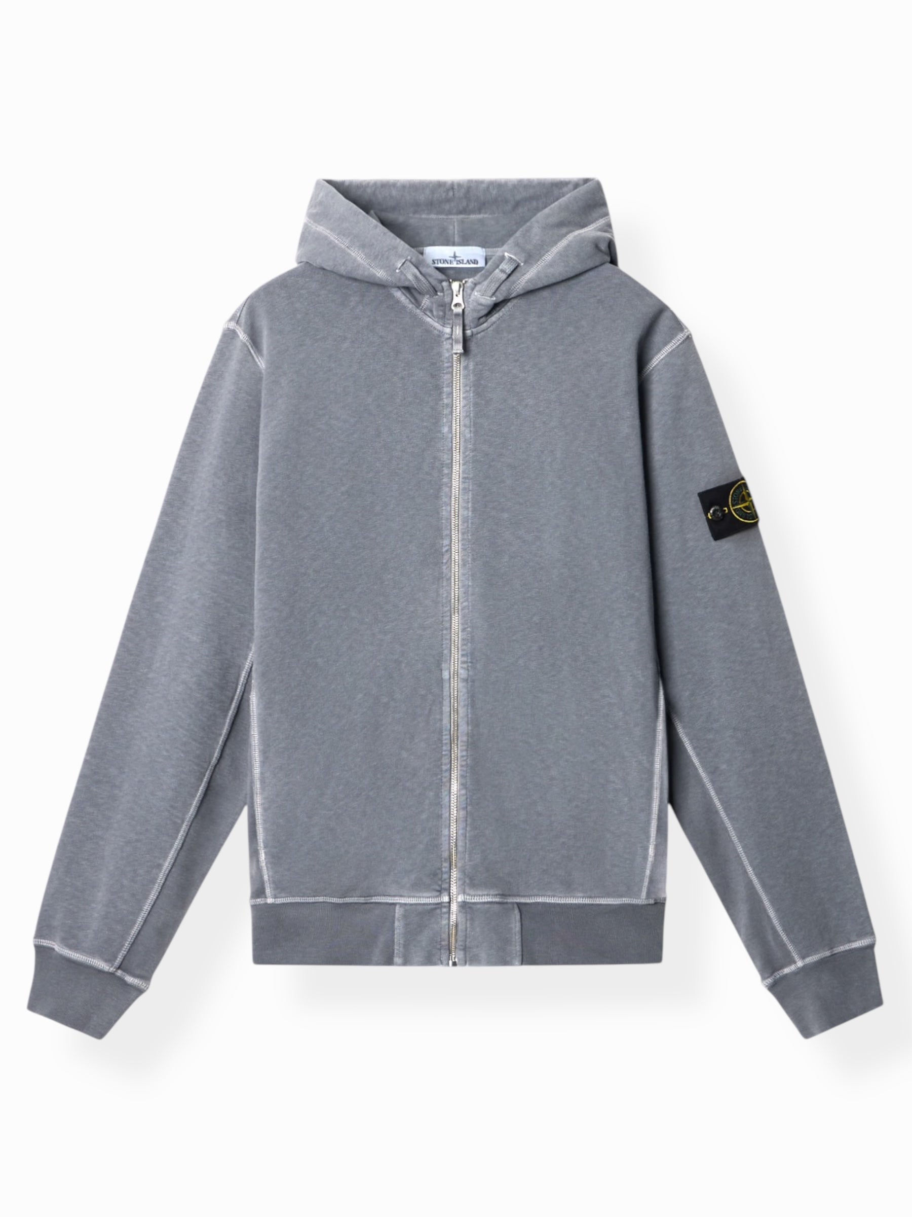 Stone Island Zip Up Hooded Jacket “Avio Blue”