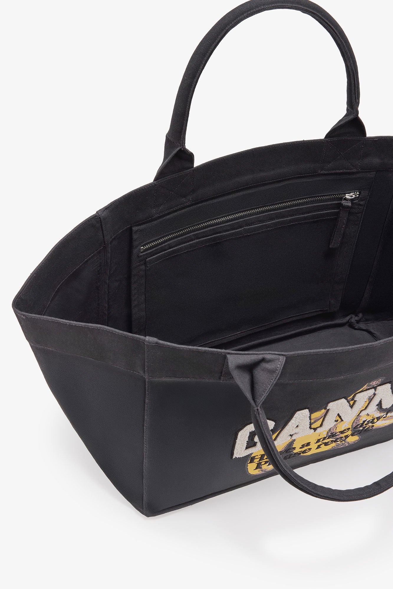 Ganni Bag “Black XXL Banana Print Tote”