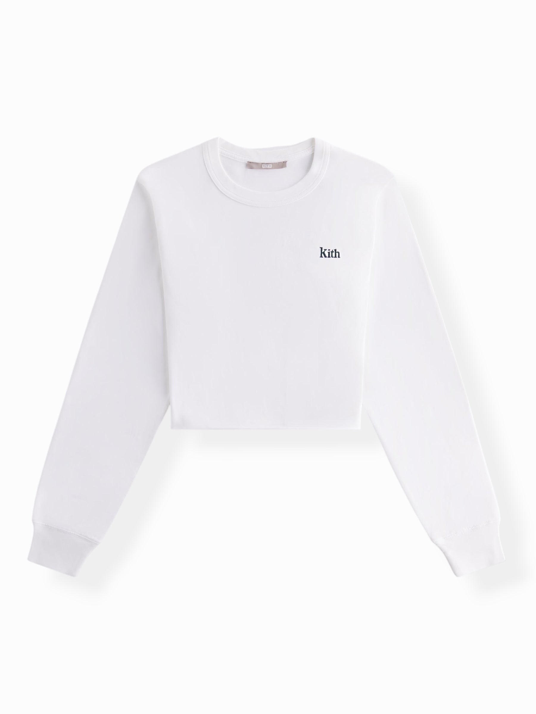 Kith Women Lucy Cropped Long Sleeve T Shirt “White”