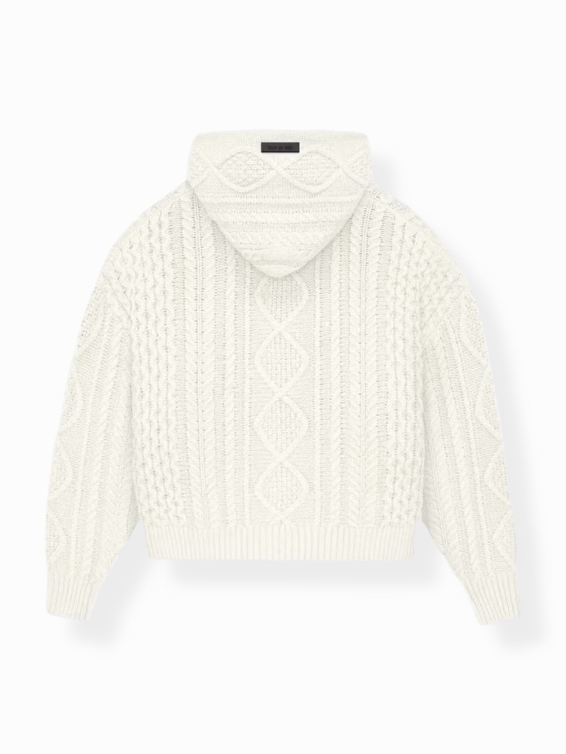 Essentials Knit Hoodie Cable “Cloud Dancer” (FW23)