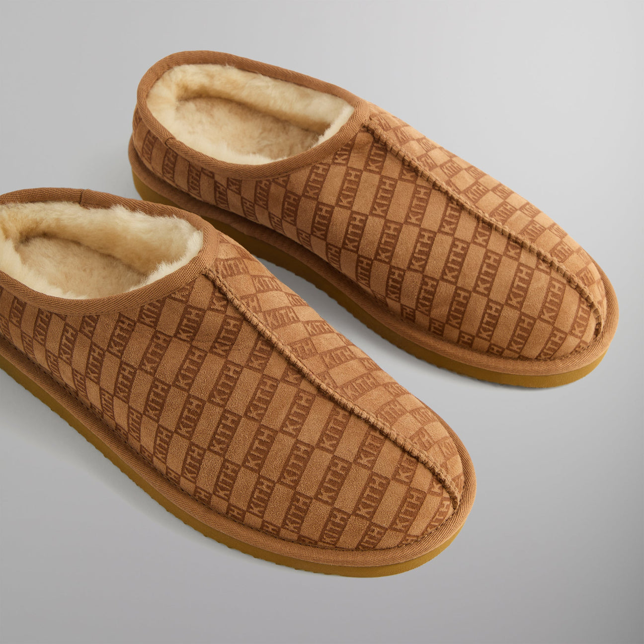 Kith Monogram Shearling Slippers “Loft”