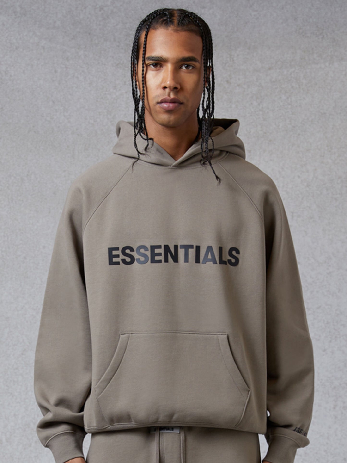 Essentials Hoodie Appliqué Logo “Taupe”