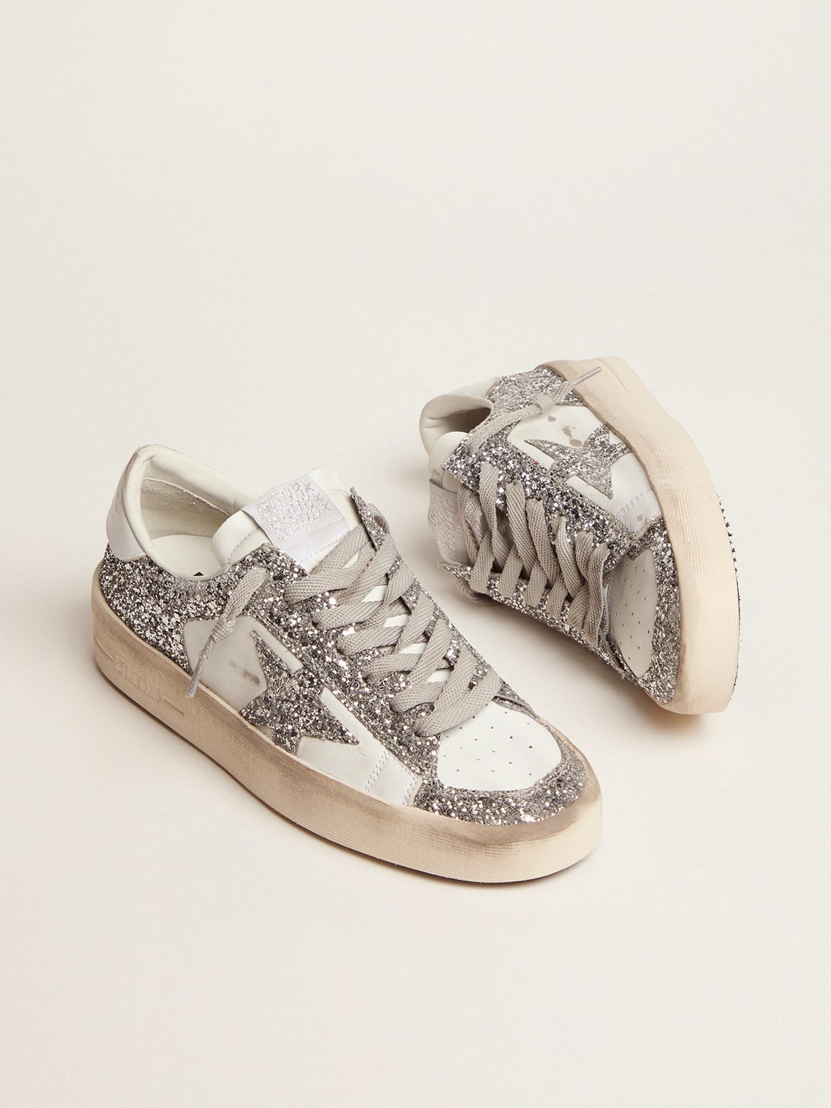 Golden Goose Stardan “Silver Glitter”