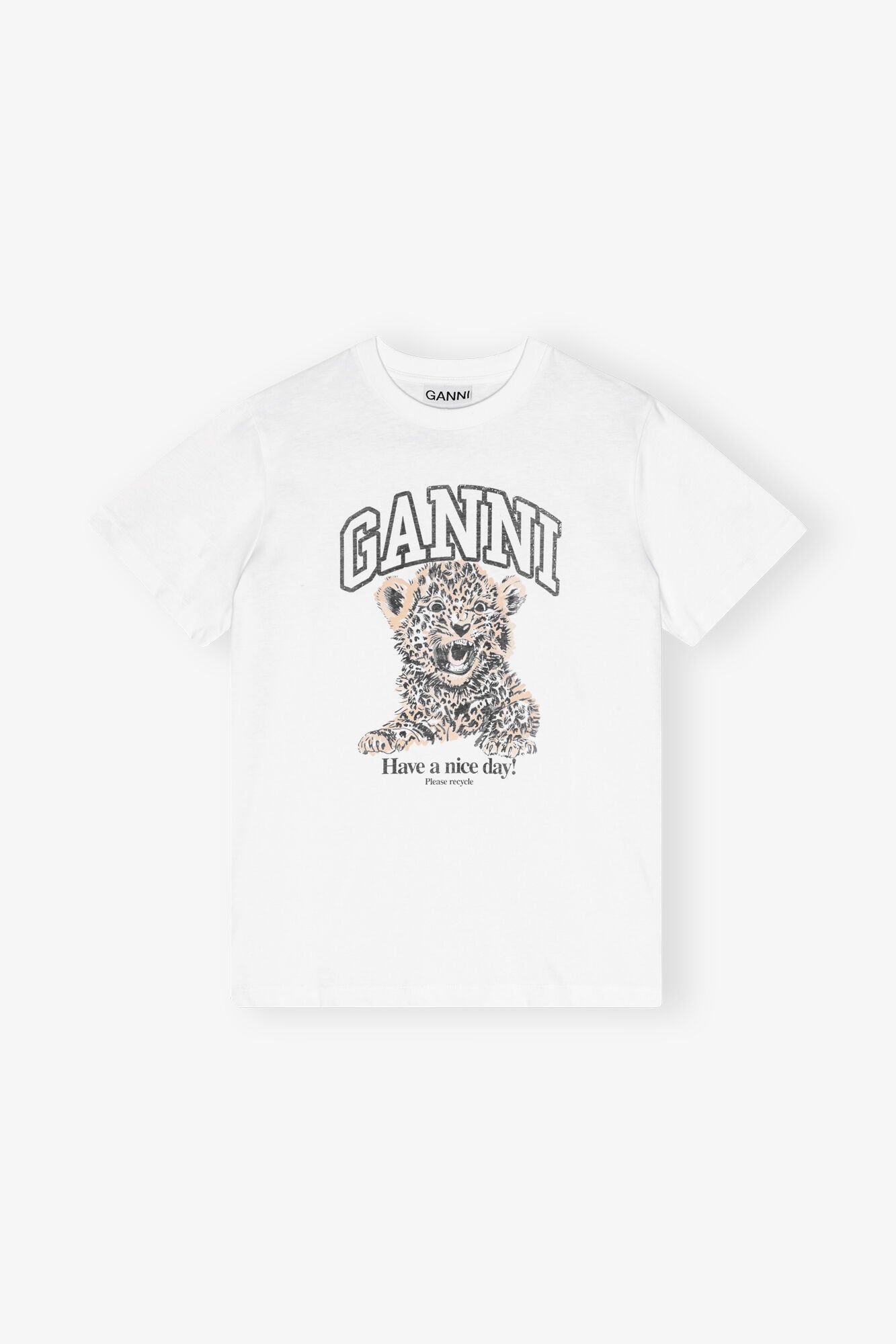 Ganni T Shirt “White Tiger”