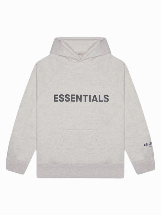 Essentials Hoodie Appliqué Logo “Heather Oatmeal”