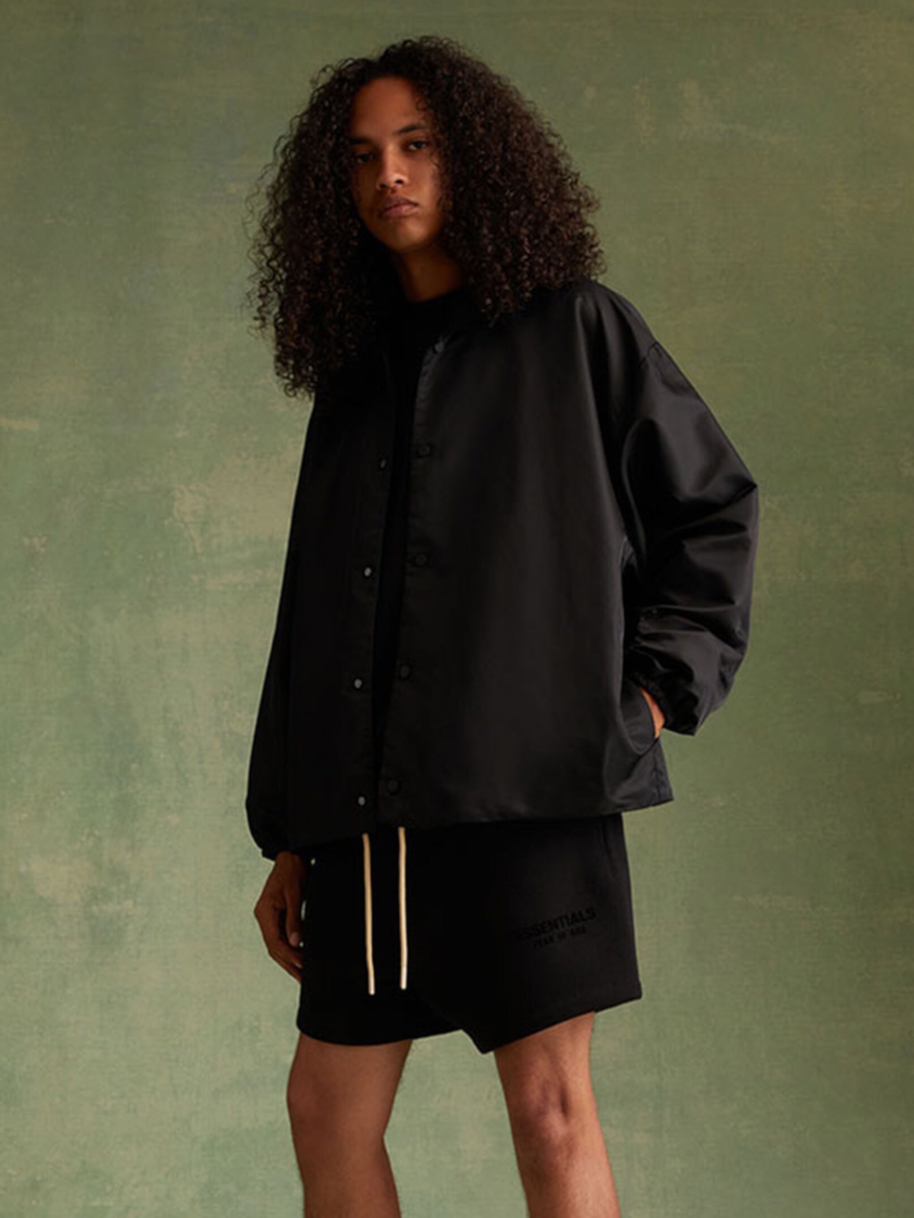 Essentials Coach Jacket “Jet Black”