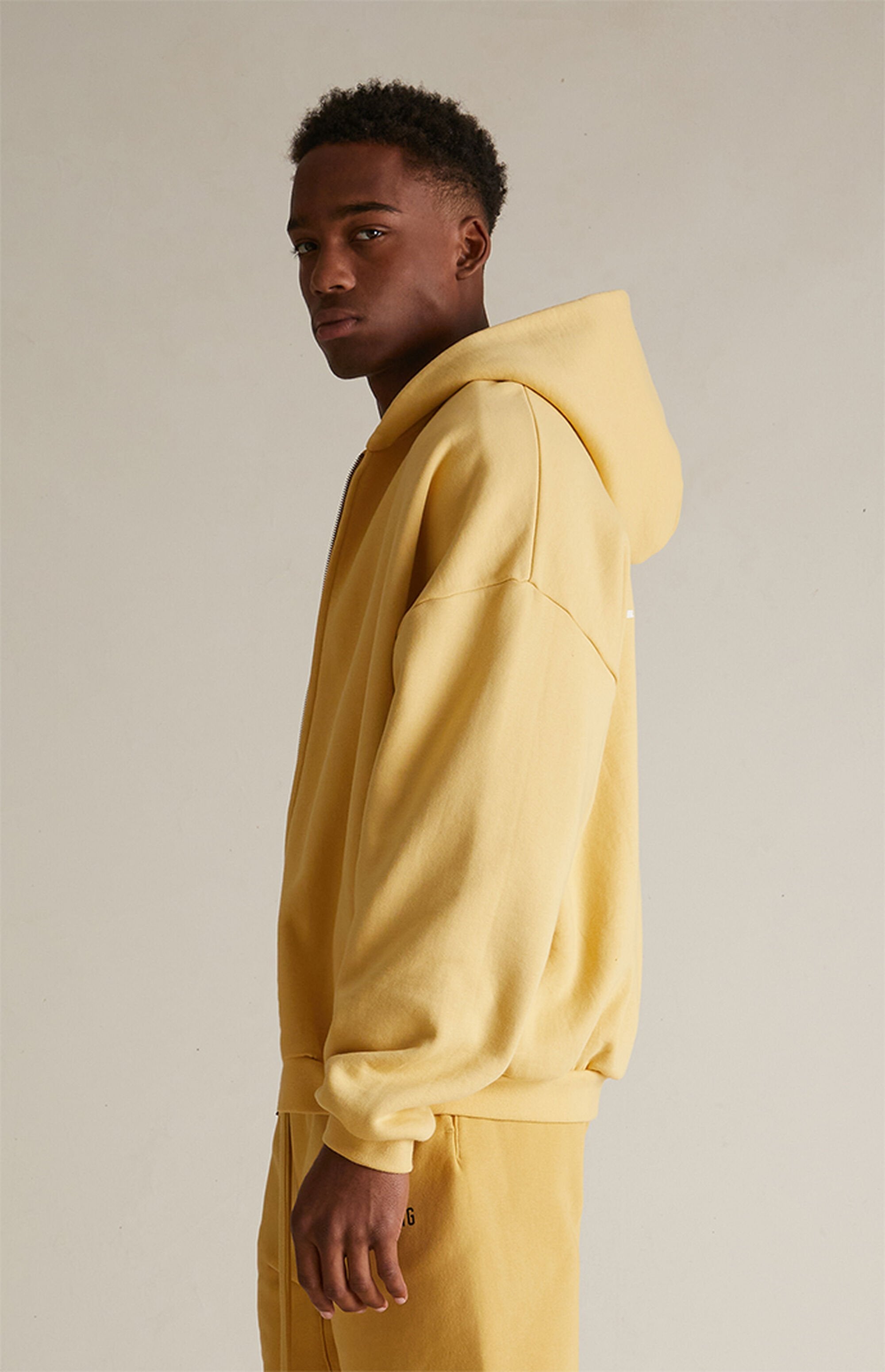 Essentials Heavy Full Zip Up Hoodie “Amber”