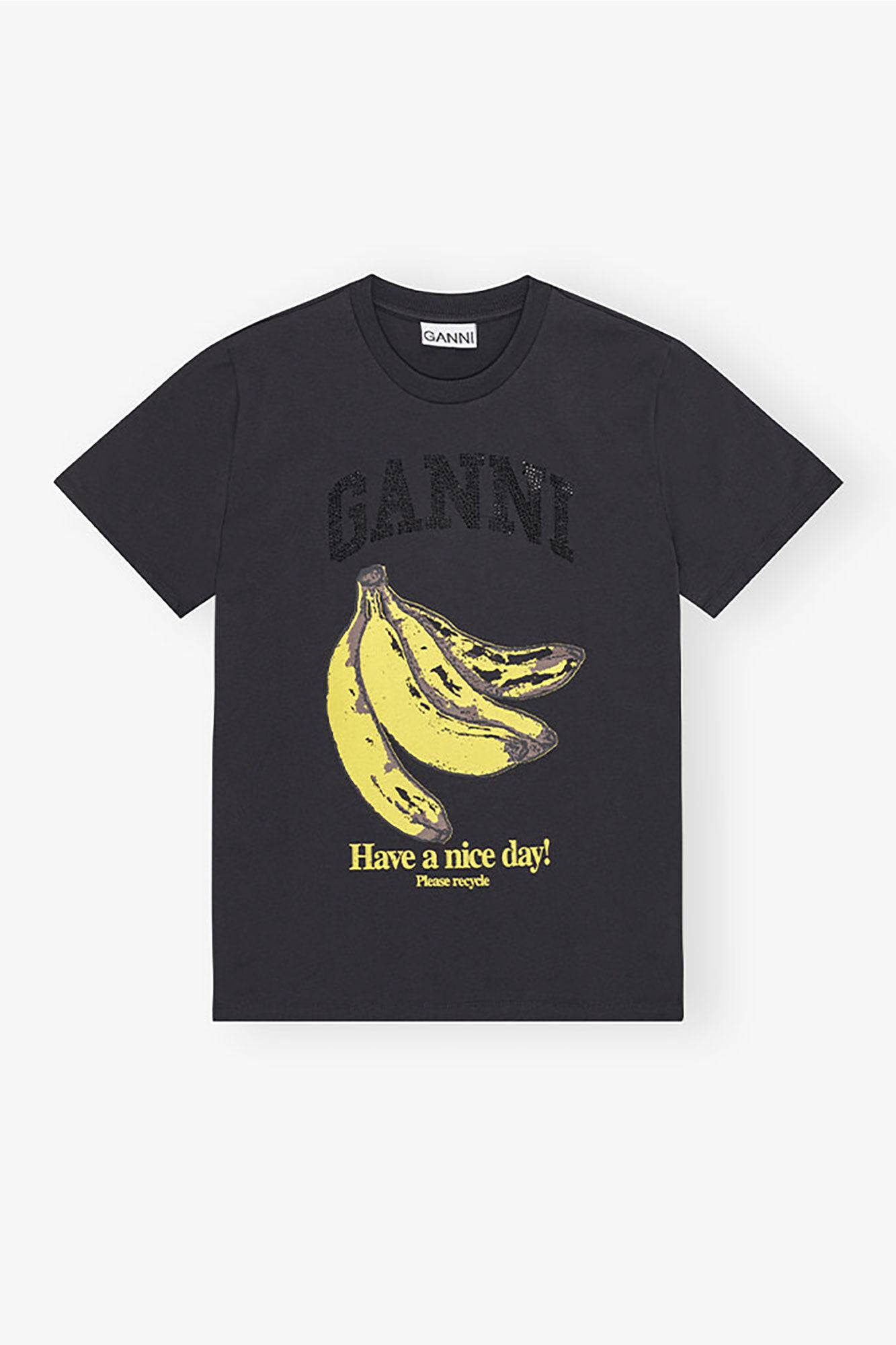Ganni T Shirt “Black Banana Graphic”