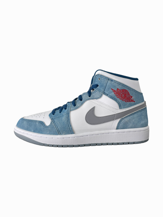 Jordan 1 Mid “French Blue Fire Red”